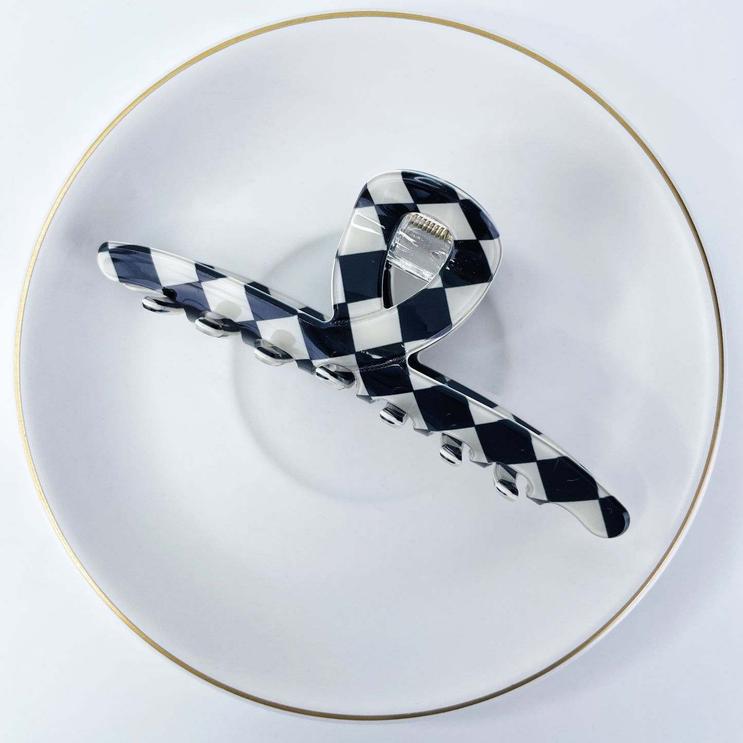 RFB0206 Checkerboard Hair Clips