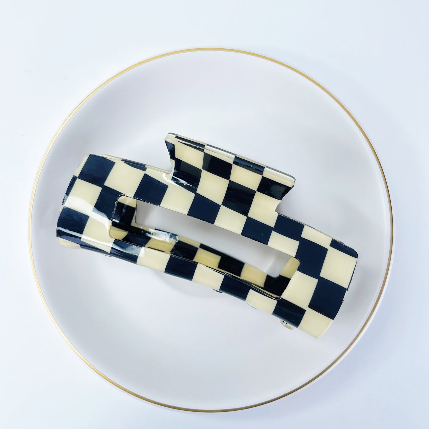RFB0207 Checkerboard Hair Clips